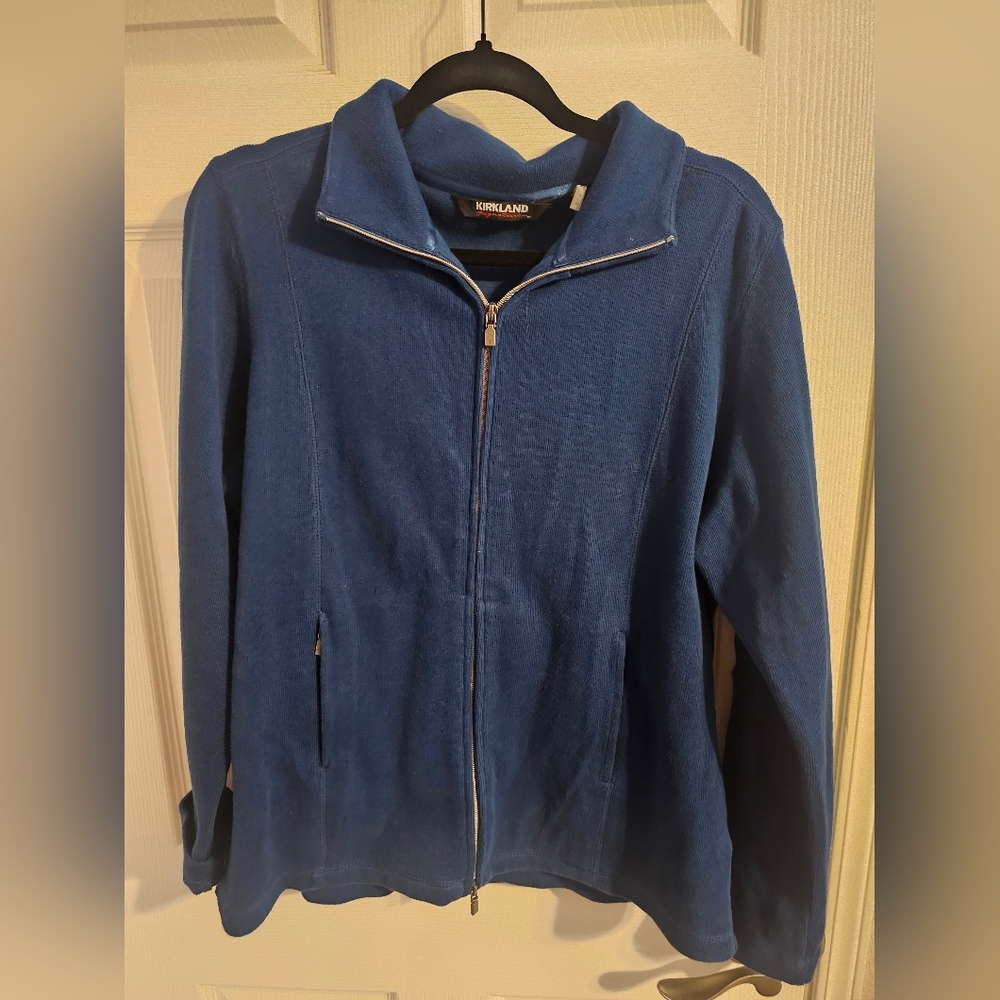Kirkland Signature Blue Full-Zip Sweatshirt